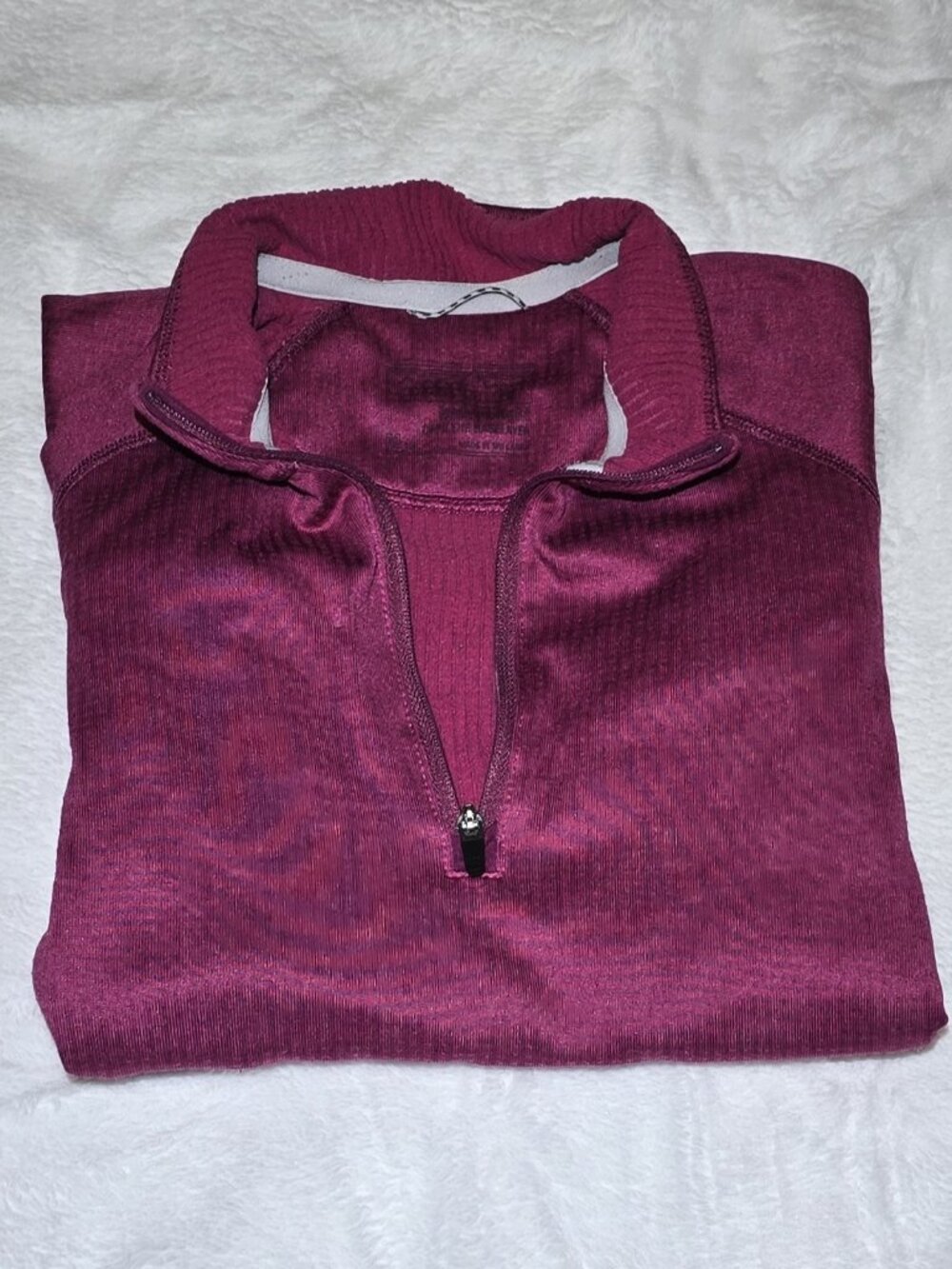 Patagonia Girls Capilene Heavyweight Zip-Neck Baselayer Pullover Berry M (10)